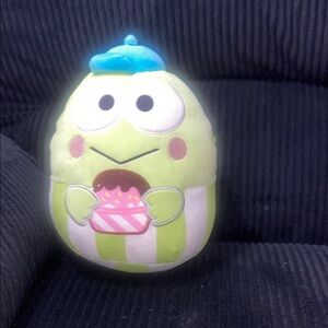 Squishmallow Keroppi Cute Green Frog Plush with Cupcake